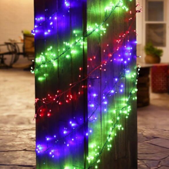 Celebrations Platinum LED Big Seed Cluster RED ONLY 250ct Lights 10ft NWT - Picture 8 of 8